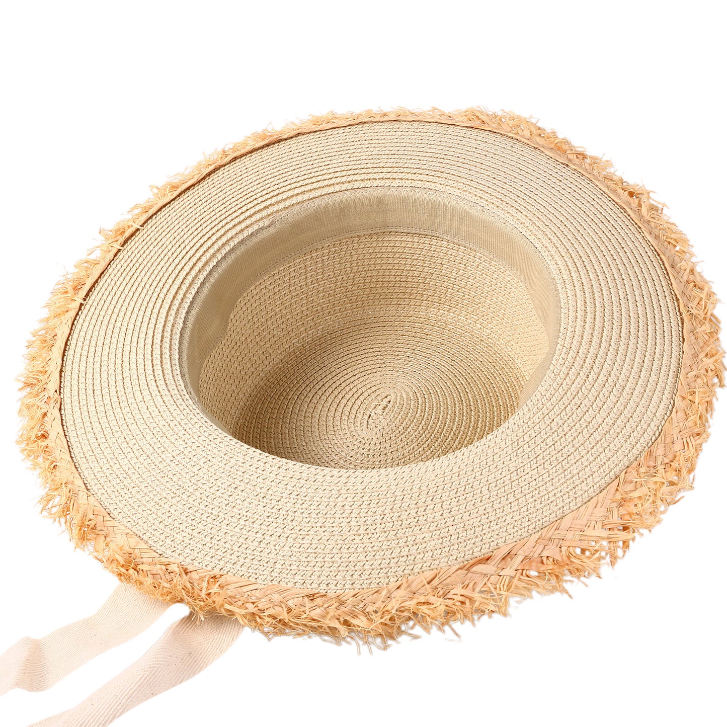 Panama Straw Hat with Bow Knot Ribbon - Boniskiss