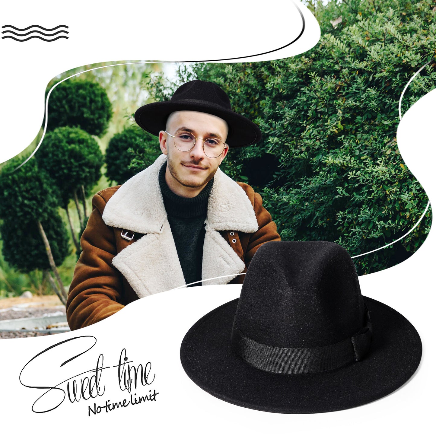 Classic Wool Felt Fedora Hat - Boniskiss
