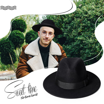 Classic Wool Felt Fedora Hat - Boniskiss