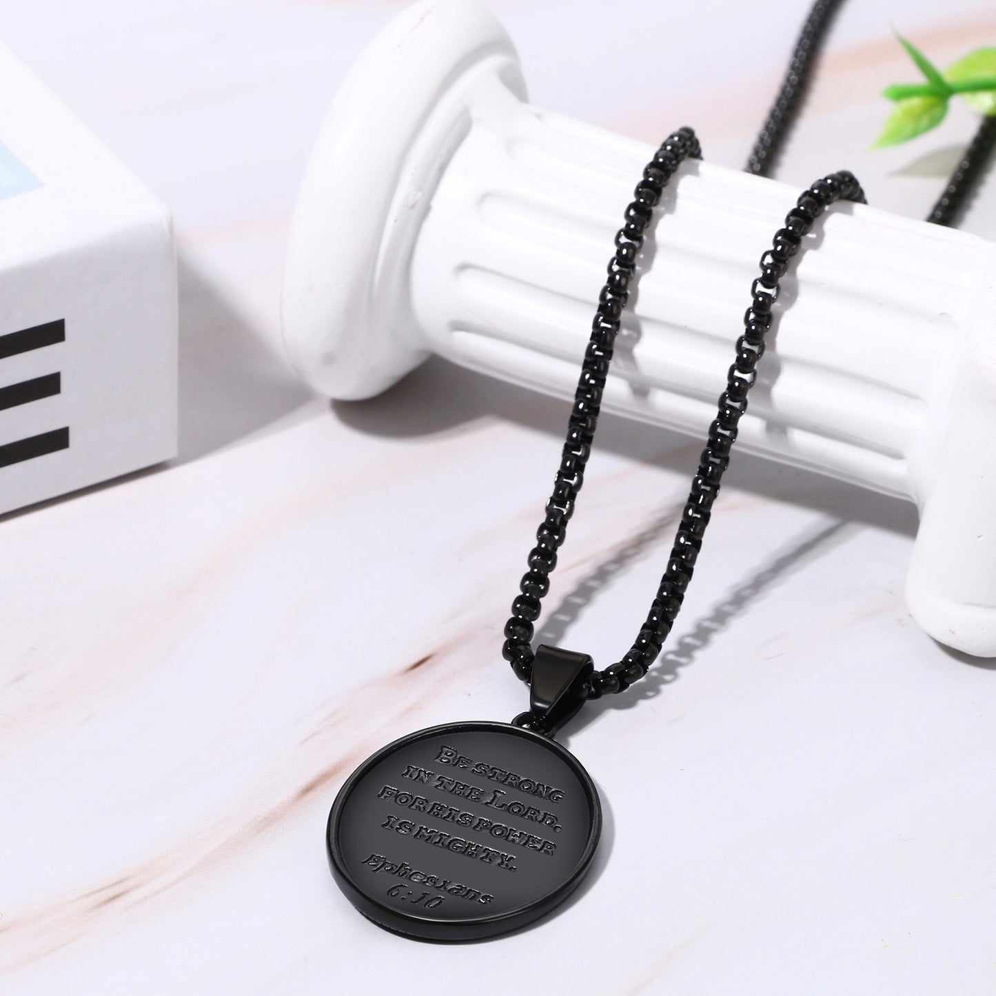 Boniskiss Christian Shield Medal Necklace - Saint Michael Angel Religious Amulet Pendant Necklace for Men