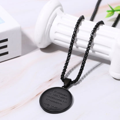 Boniskiss Christian Shield Medal Necklace - Saint Michael Angel Religious Amulet Pendant Necklace for Men