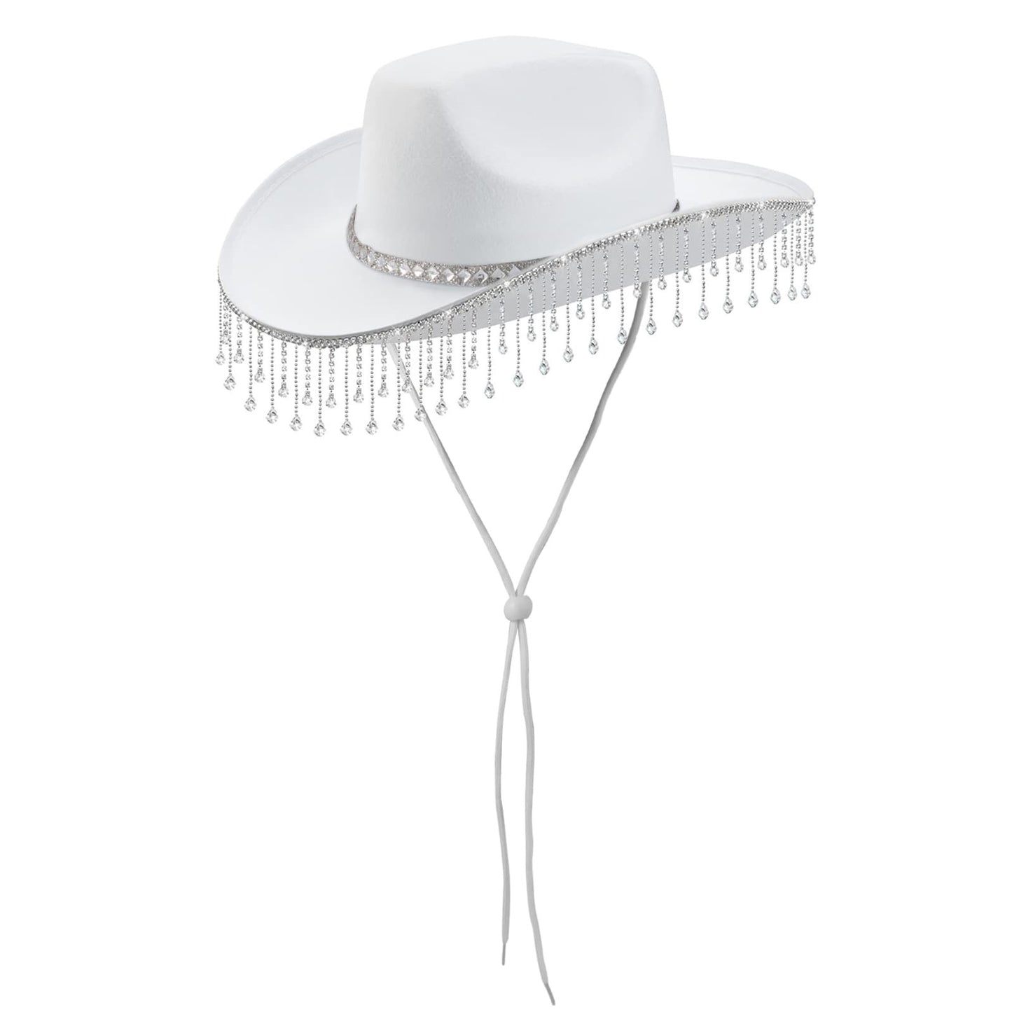 Chapeau de cowgirl disco western à franges et strass - Boniskiss