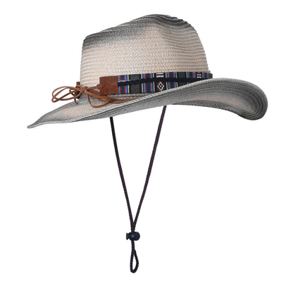 Chapeau Fedora classique de style western, en feutre, avec ceinture, idéal pour les activités de plein air et les cowboys - Boniskiss