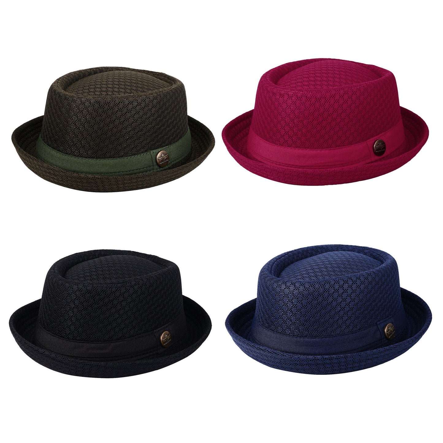 Soft Mesh Pork Pie Fedora Hat - Boniskiss