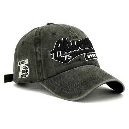 Casquette de baseball en denim brodée de l'alphabet - Boniskiss
