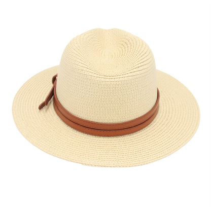 Chapeau de plage Panama en paille, protection solaire UPF 50+ - Boniskiss