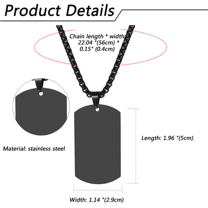 Personalized Photo Text Picture Custom Engraved Dog Tag Pendant Necklace - Boniskiss