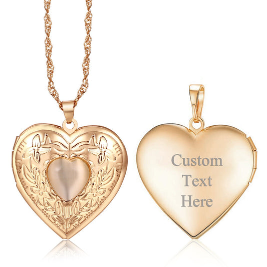 Customized Necklace Personalized Engraved Locket Pendant - Boniskiss