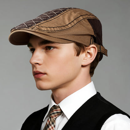 Casual British Style Hat Adjustable Beret Taxi Driving Cap - Boniskiss