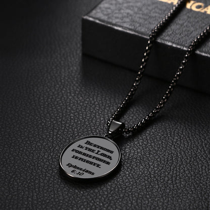 Boniskiss Christian Shield Medal Necklace - Saint Michael Angel Religious Amulet Pendant Necklace for Men
