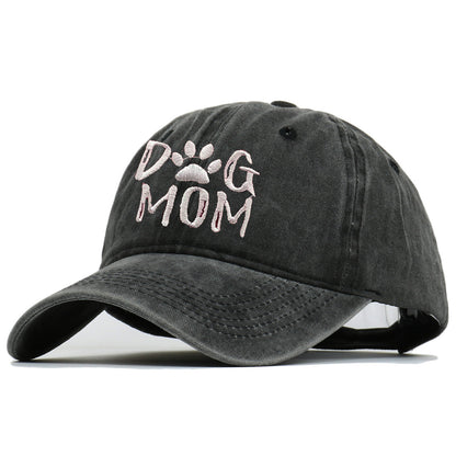 Casquette de baseball en denim délavé brodé, mélange de coton et coton, pour les amoureux des chiens - Boniskiss