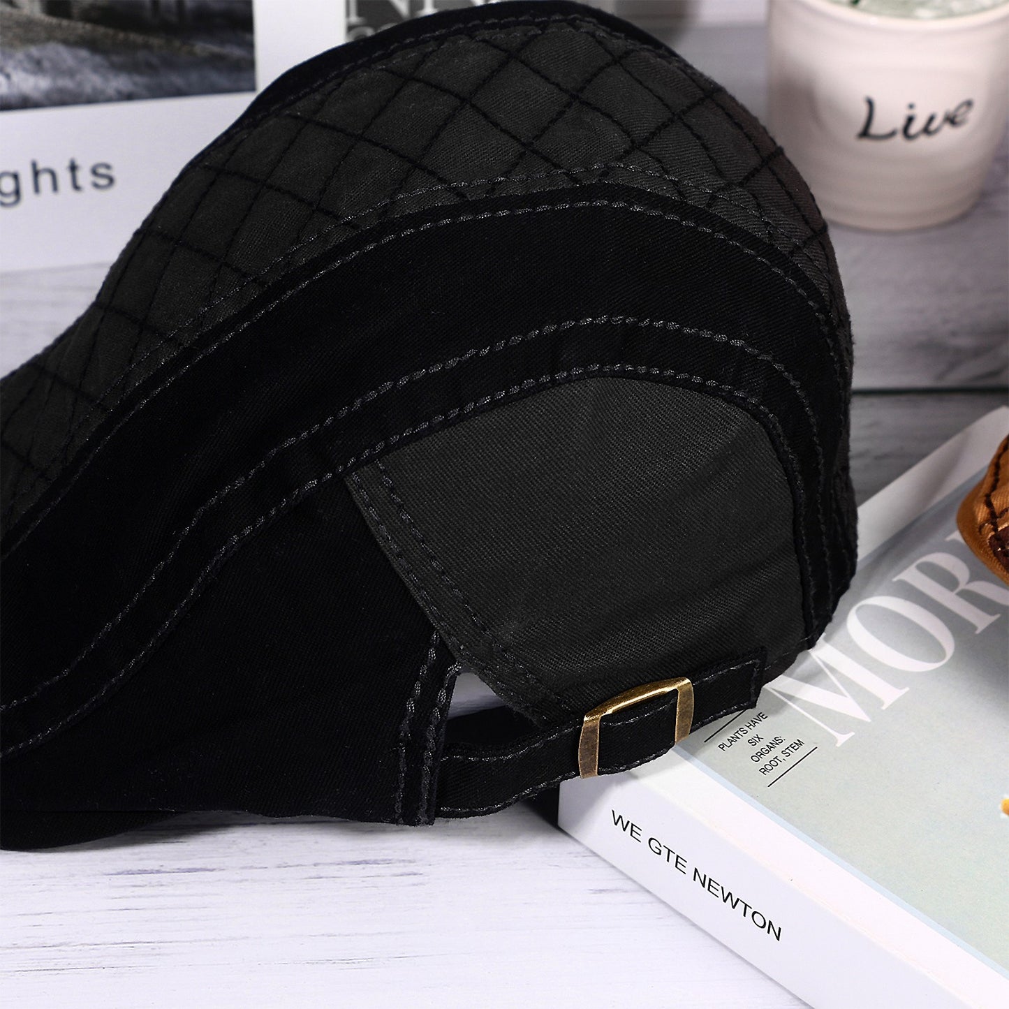 Casual British Style Hat Adjustable Beret Taxi Driving Cap - Boniskiss