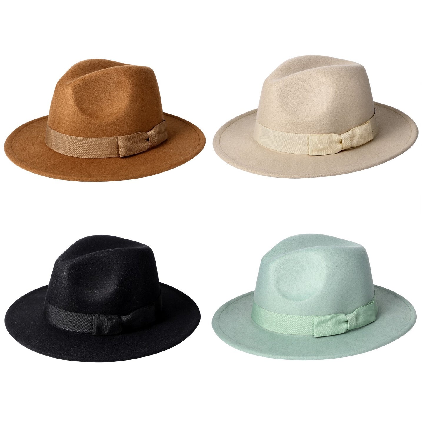 Classic Wool Felt Fedora Hat - Boniskiss