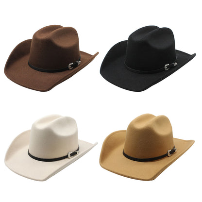 Chapeau Fedora classique de cow-boy/cowgirl avec ceinture - Boniskiss