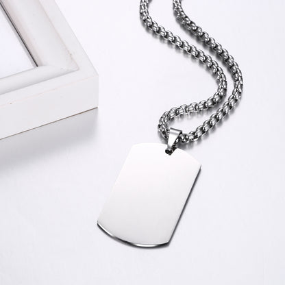 Personalized Photo Text Picture Custom Engraved Dog Tag Pendant Necklace - Boniskiss