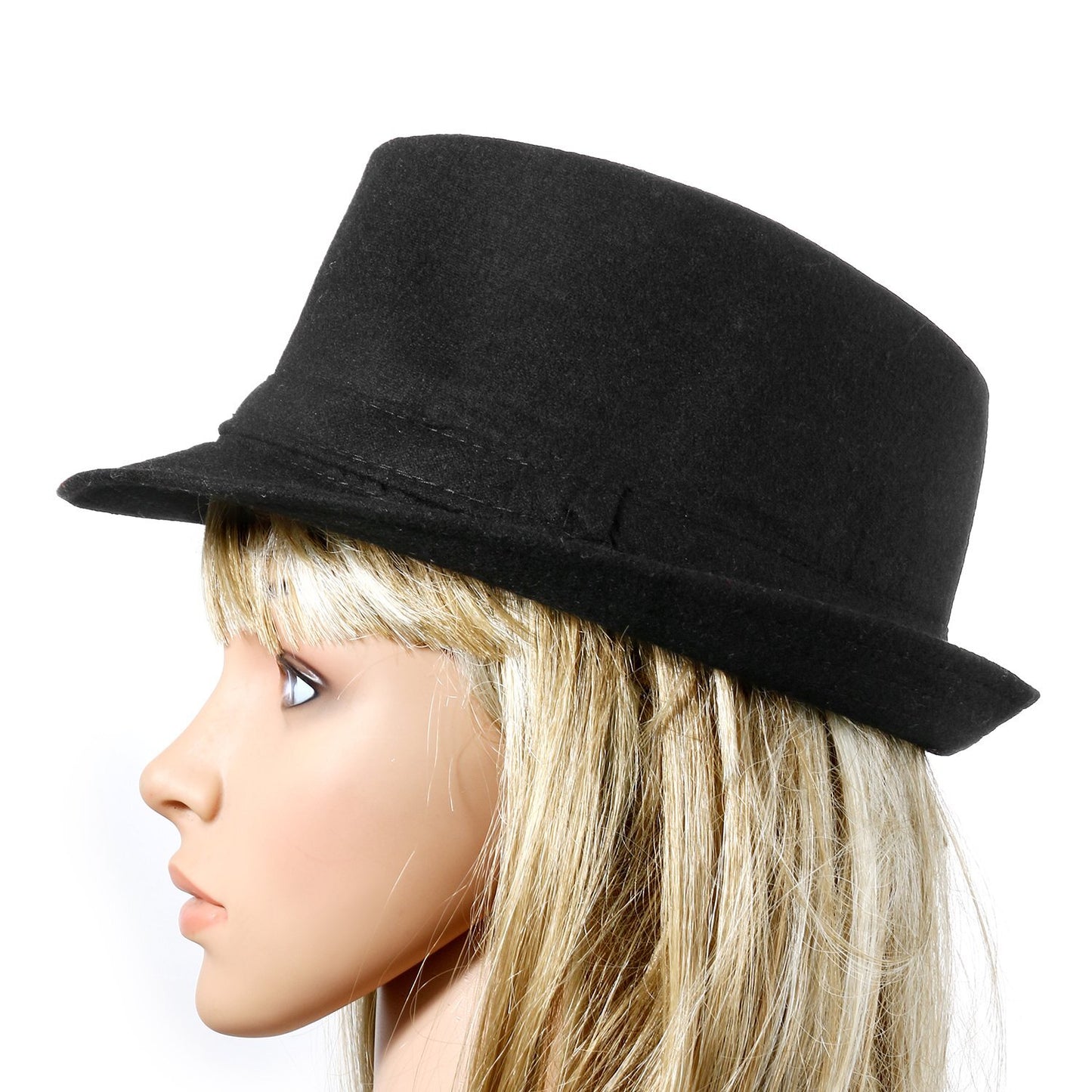 Classic Derby Style Short Brim Trilby Hat - Boniskiss (Size L & SIze XL)