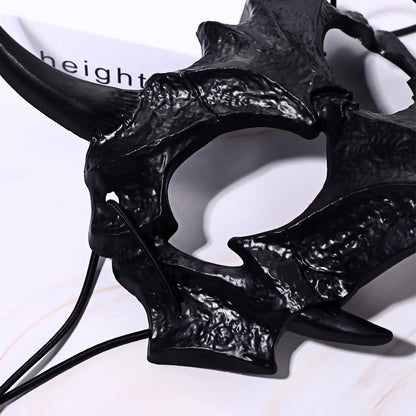 Boniskiss Dark Dragon & Yaksha Mask - Ghost Devil Mask for Halloween Carnival Venetian Masquerade