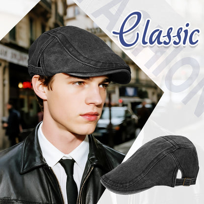 British Style Shelby PU Leather Newsboy Beret Cap - Boniskiss