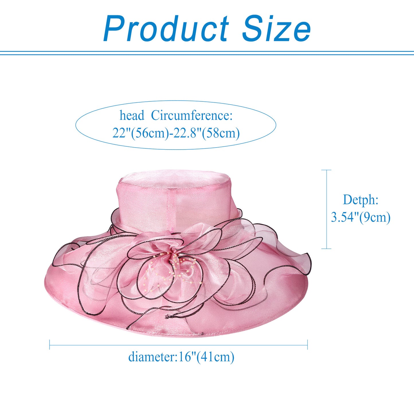 Chapeau bibi Derby à larges bords pour femme - Boniskiss