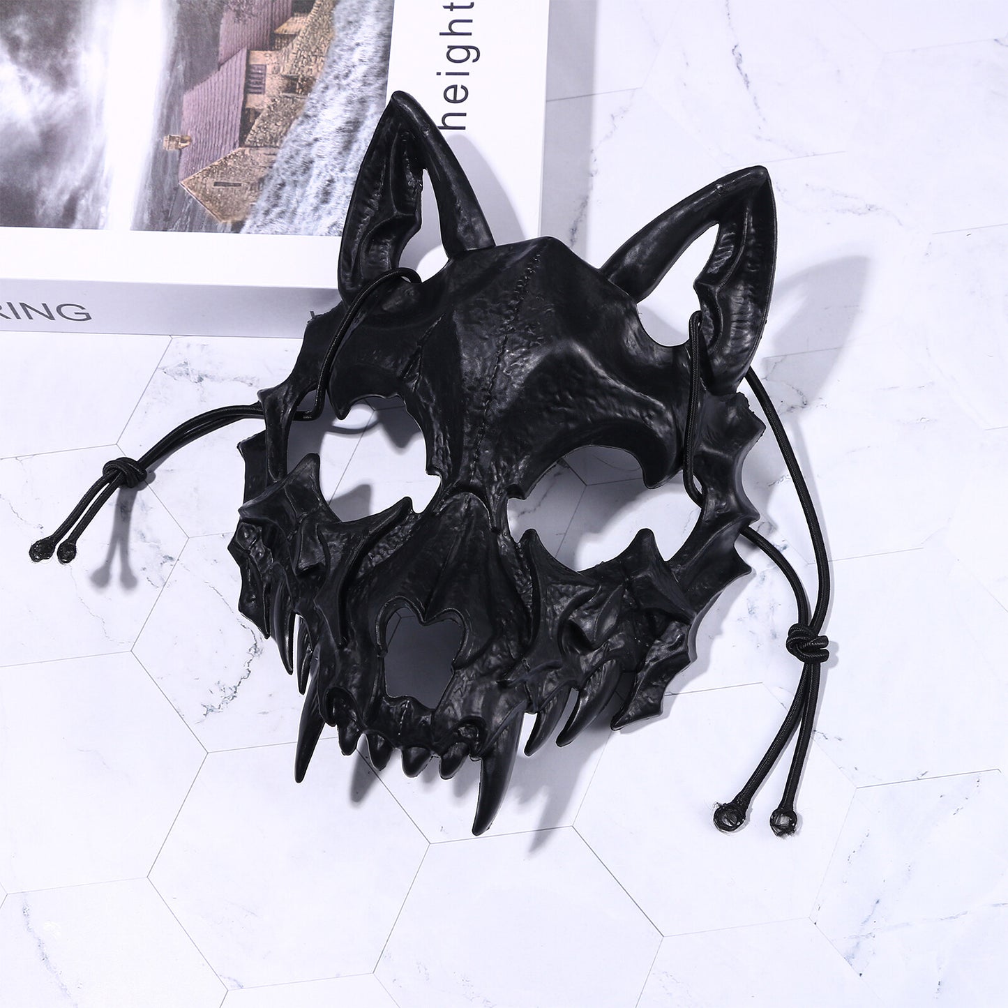 Boniskiss Men's Masquerade Beast Skull Mask - Halloween Costume Cosplay Wolf Tiger Full Face Mask