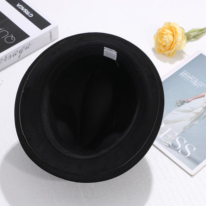 Classic Manhattan Felt Mafia Hat with Belt - Boniskiss