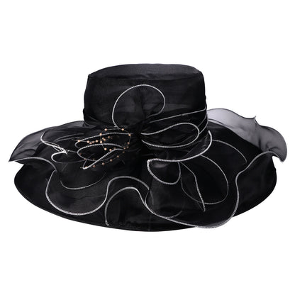 Chapeau bibi Derby à larges bords pour femme - Boniskiss