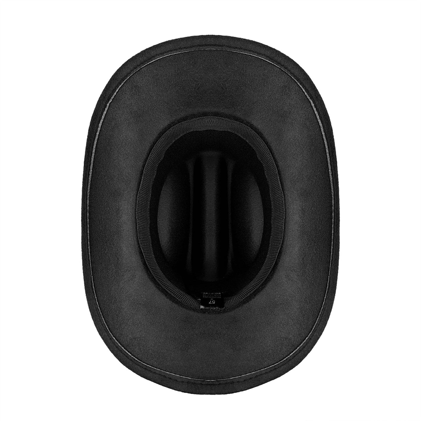 Retro Wide Brim Cowboy Hat with Rhinestone Chain Sparkly Western Hat - Boniskiss