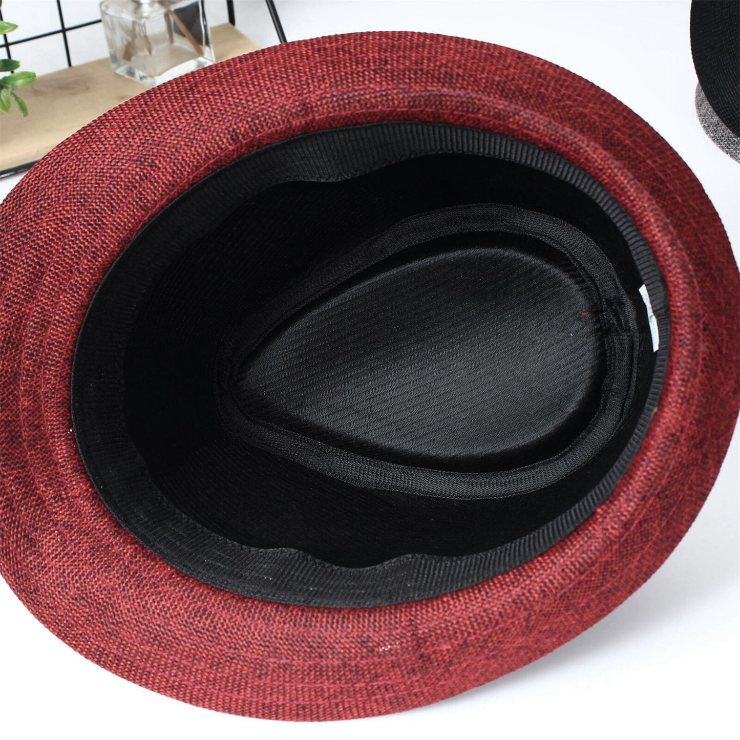 Short Brim Fedora Linen Panama Sun Hat - Boniskiss