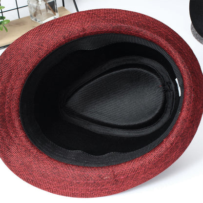 Short Brim Fedora Linen Panama Sun Hat - Boniskiss