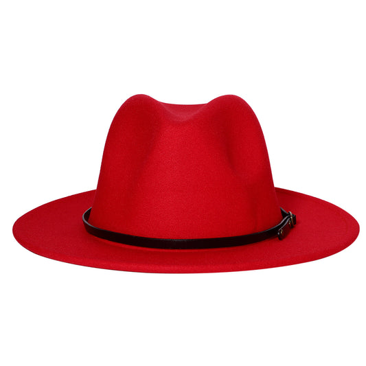 Chapeau Fedora Trilby Panama classique à larges bords avec ceinture - Boniskiss Taille ML