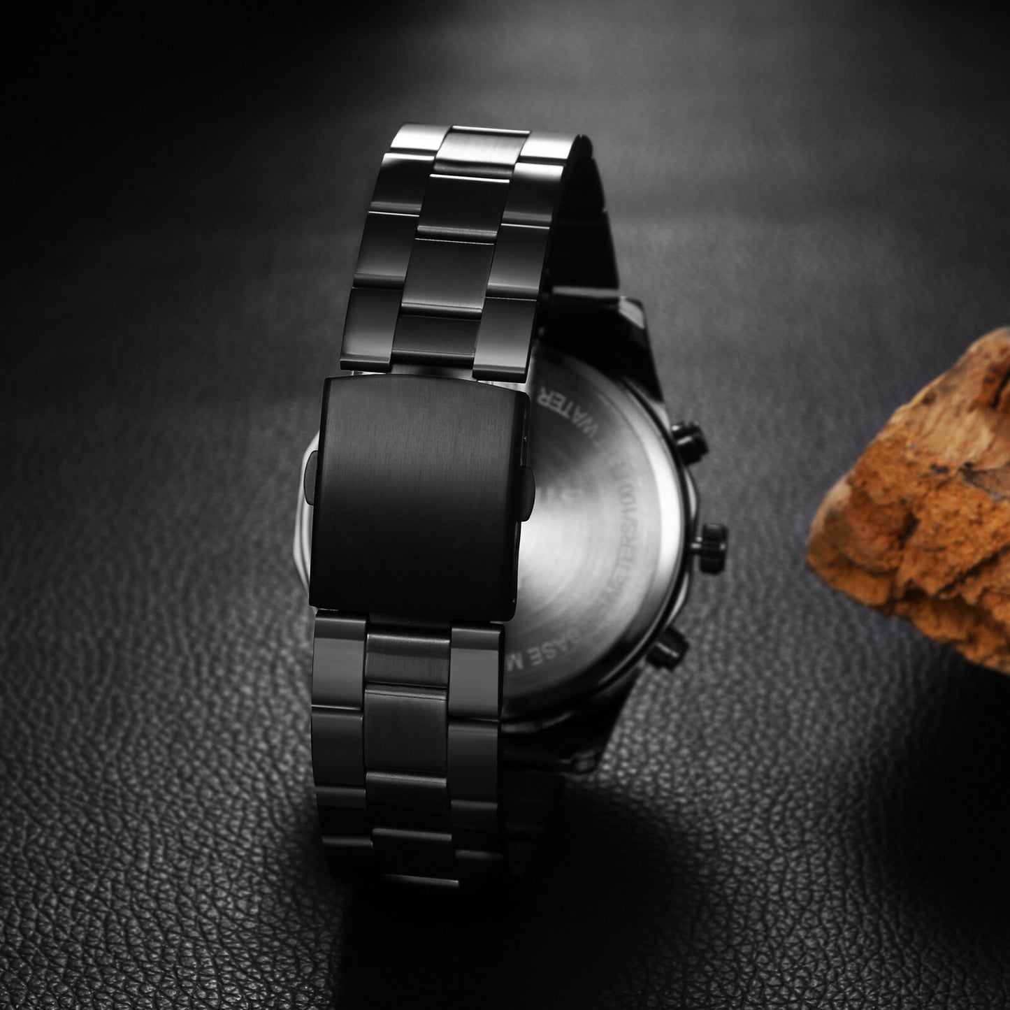 Montre squelette étanche pour homme en acier inoxydable, montre-bracelet à quartz de luxe - Boniskiss