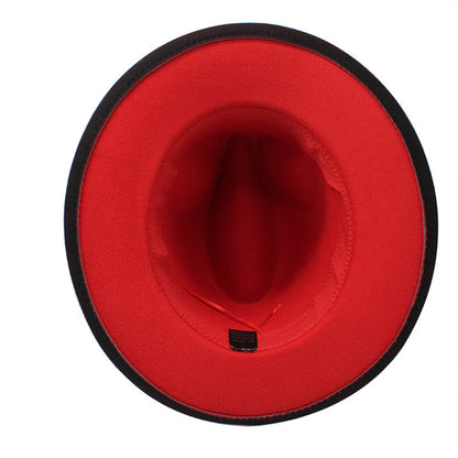 Two-Tone Gradient Panama Hat with Wide Brim - Boniskiss