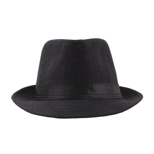 Short Brim Fedora Linen Panama Sun Hat - Boniskiss