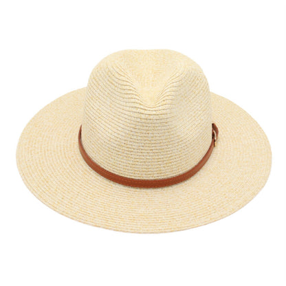 Chapeau de plage Panama en paille, protection solaire UPF 50+ - Boniskiss