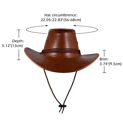 Chapeau de cowboy à larges bords bouclés, style western australien - Boniskiss