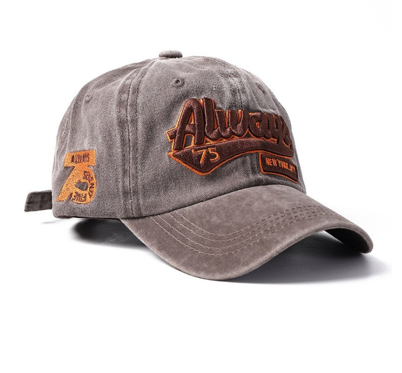 Casquette de baseball en denim brodée de l'alphabet - Boniskiss