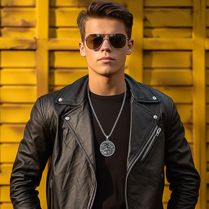 Boniskiss St Jude Michael Christian Medal Necklace - Religious Amulet Pendant Gift for Father Son