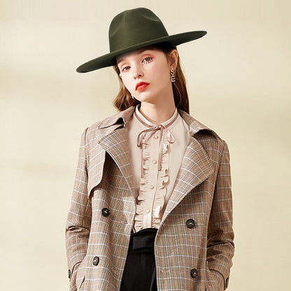 Western Style Fedora Felt Cowboy Hat - Boniskiss