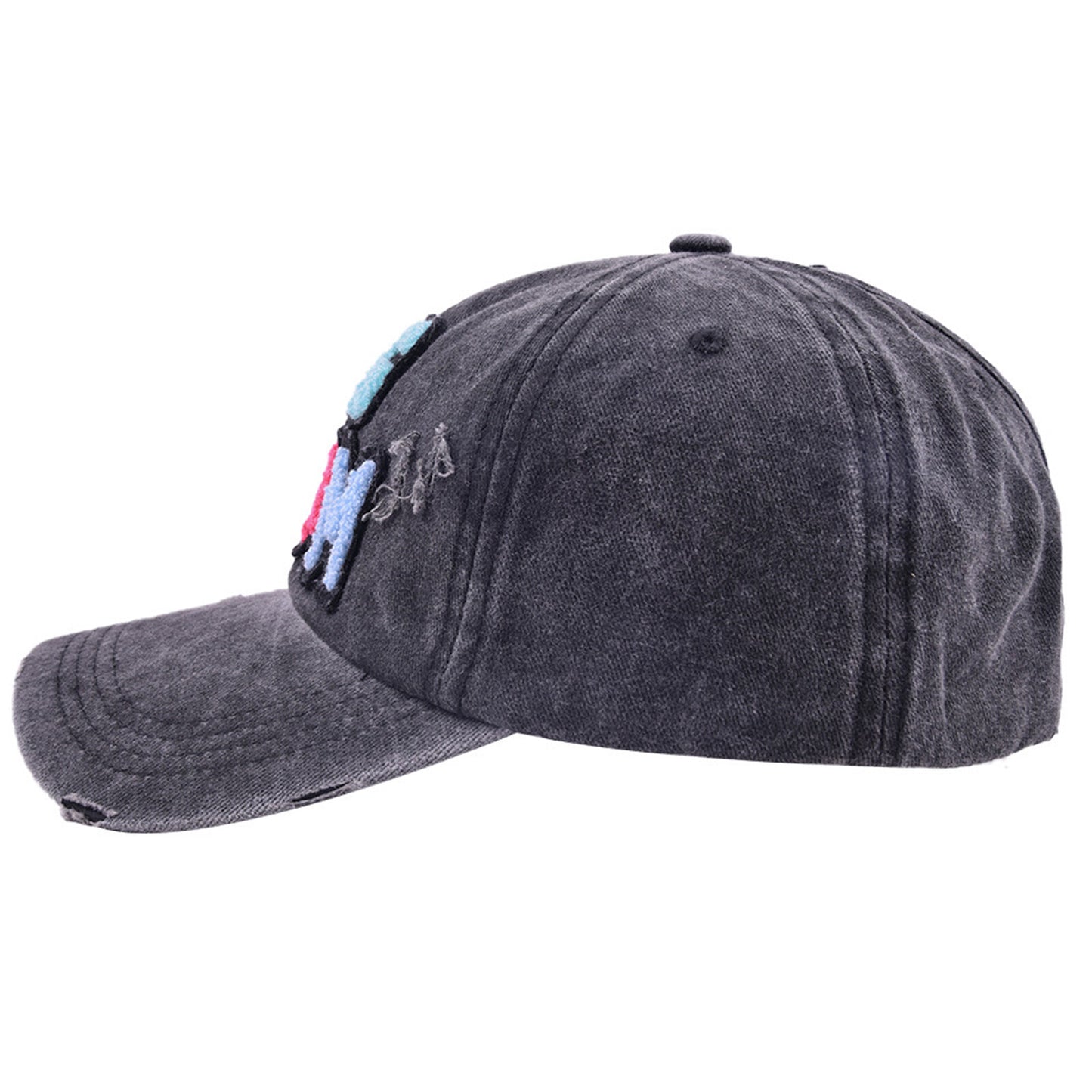 Casquette de baseball en denim délavé brodé, mélange de coton et coton, pour les amoureux des chiens - Boniskiss