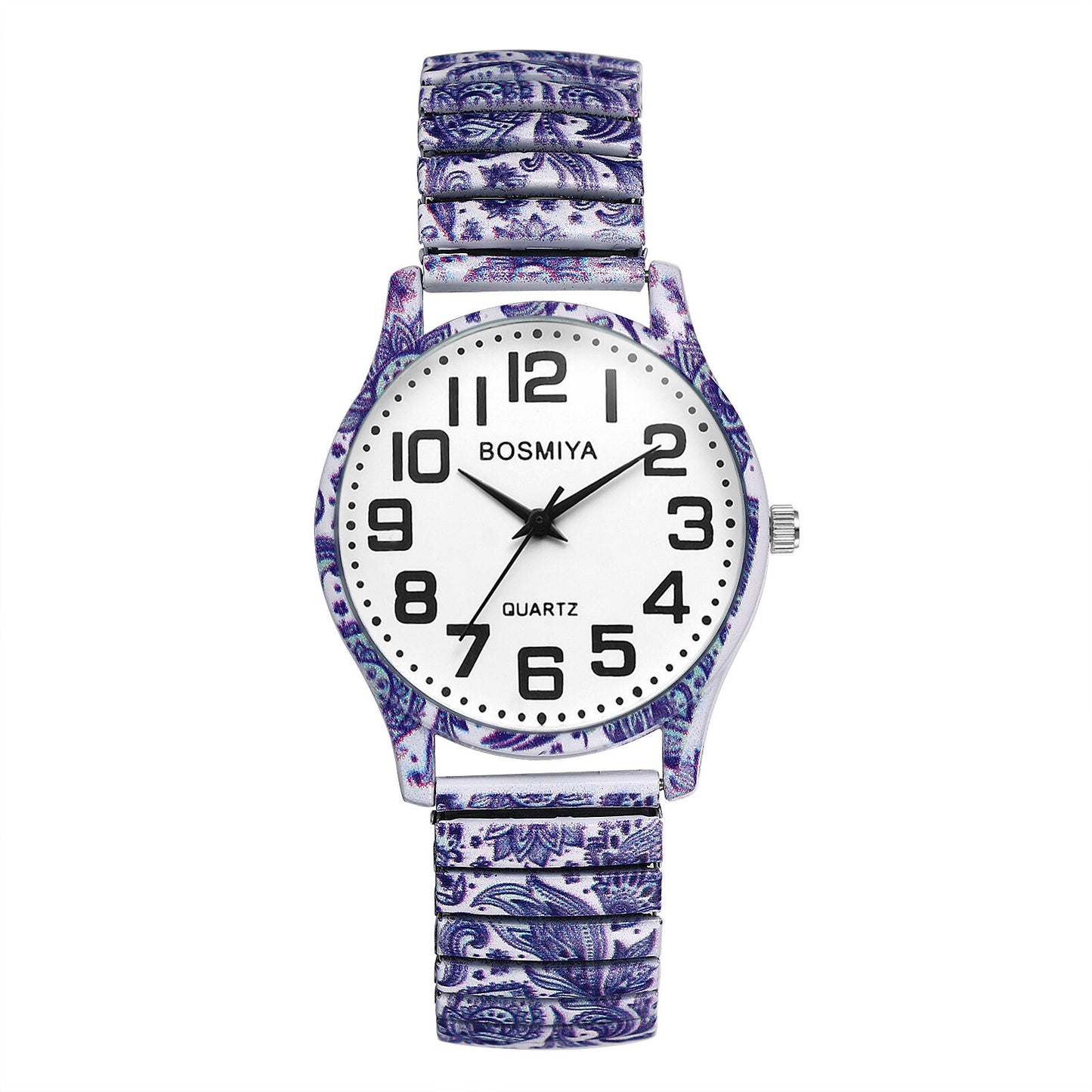 Boniskiss "Dream" Women's Boho Printed Elastic Band Wrist Watch