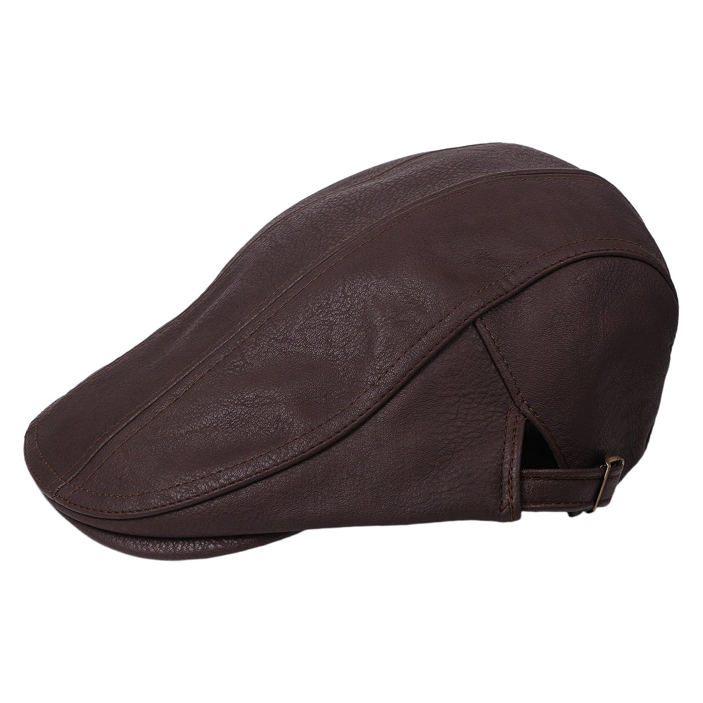 British Style Shelby PU Leather Newsboy Beret Cap - Boniskiss