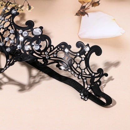 Boniskiss Couple's 2pcs Masquerade Ball Masks - Venetian Metal Mardi Gras Half Face Mask