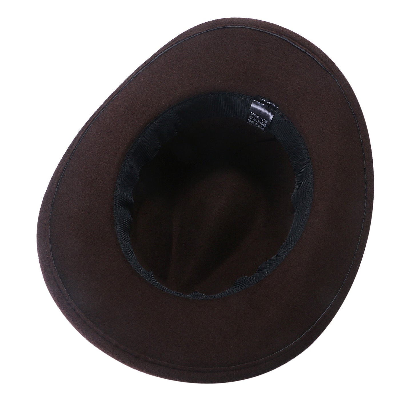 Chapeau Fedora classique de style western, en feutre, avec ceinture, idéal pour les activités de plein air et les cowboys - Boniskiss