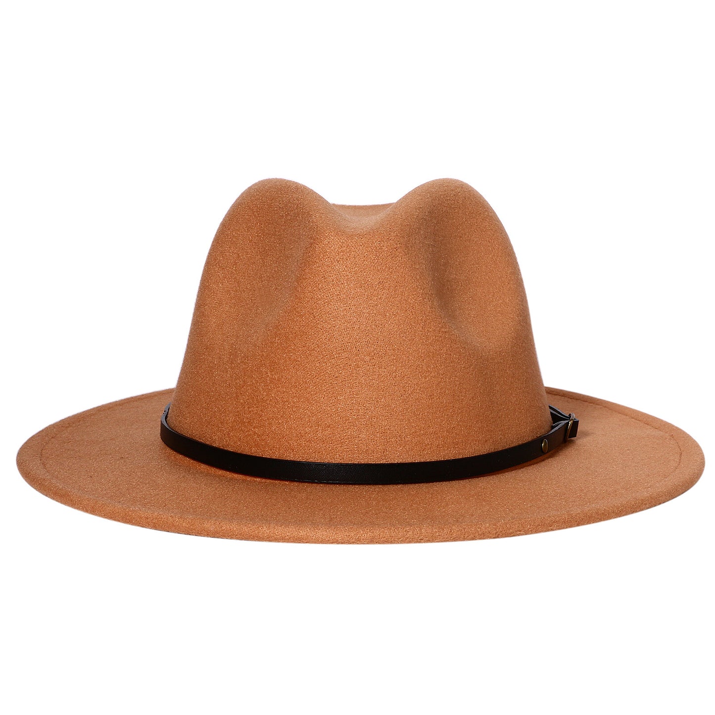Chapeau Fedora Trilby Panama classique à larges bords avec ceinture - Boniskiss Taille ML