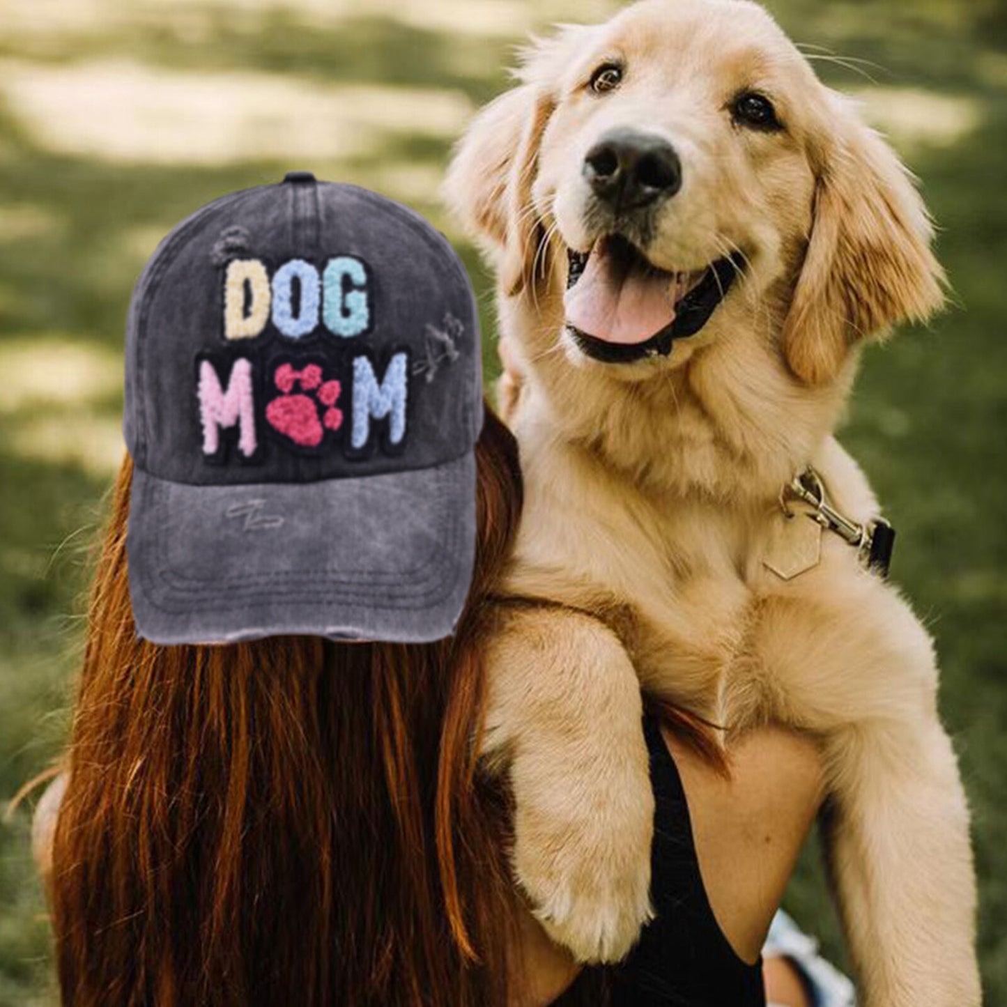 Casquette de baseball en denim délavé brodé, mélange de coton et coton, pour les amoureux des chiens - Boniskiss