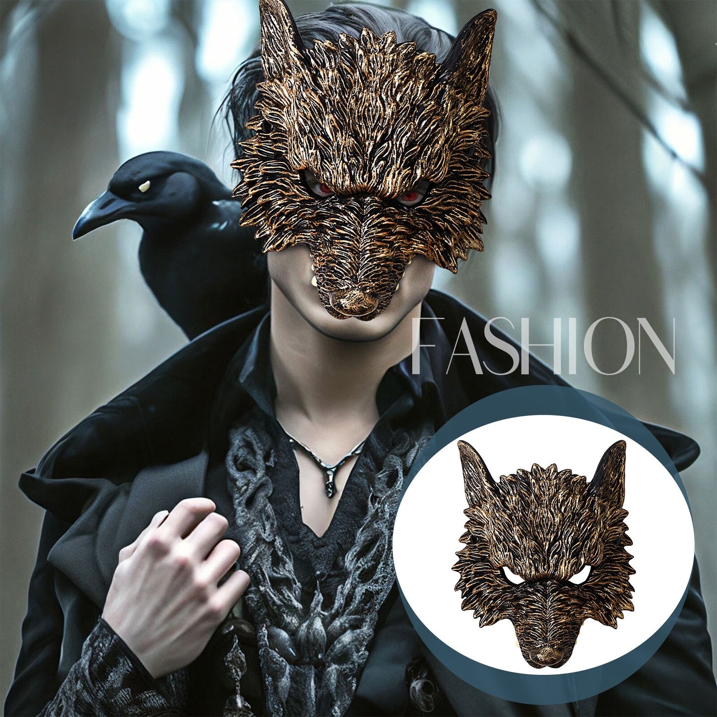 Boniskiss Unisex Punk Werewolf Mask - for Masquerade Halloween Venetian Carnival
