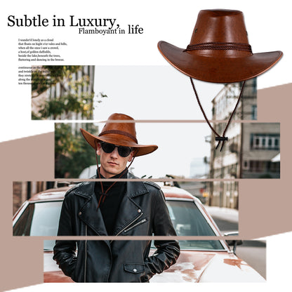 Chapeau de cowboy à larges bords bouclés, style western australien - Boniskiss