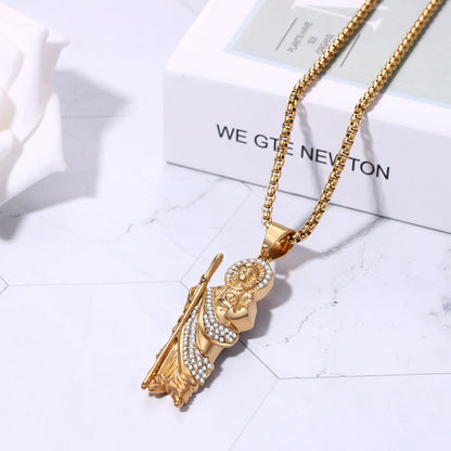 Boniskiss Christian Saint Jude Amulet Pendant Religious  Stainless Steel Necklace