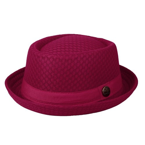 Soft Mesh Pork Pie Fedora Hat - Boniskiss