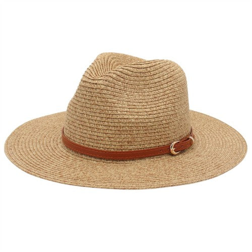 Chapeau de plage Panama en paille, protection solaire UPF 50+ - Boniskiss